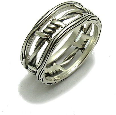 Empress Jewelry Anello fascia in Argento 925 Filo spinato R001736