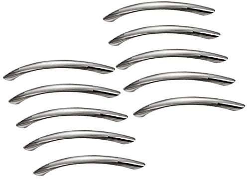 EBETA E 20er Silber Schubladegriff Möbelgriffe Relinggriffe, Bogengriffe Küchengriff Schrankgriffe Stangengriffe aus Gebürsteter Edelstahl (10 Stück, 128 MM)