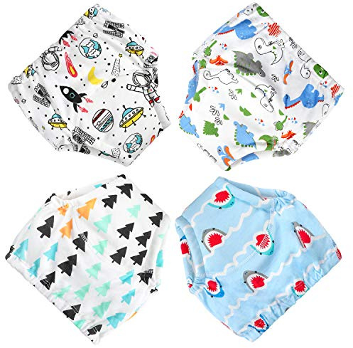 FLYISH DIRECT Calzones de Entrenamiento para Bebé Pañal de Aprendizaje Calzoncillos de niños pequeños Braguitas de Aprendizaje para niños Bebé Ropa Interior para niños, 90/2T
