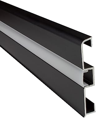 tktrading24 C02 LED Premium Sockelleiste Aluprofil Schwarz 2m opal