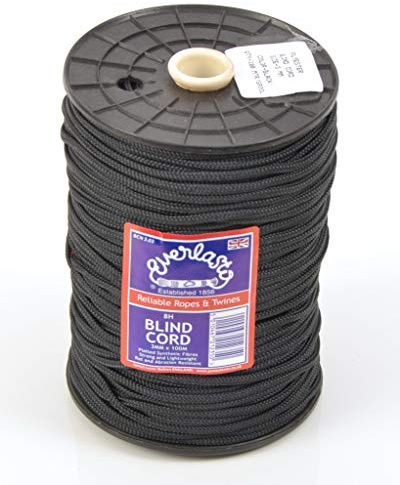 Everlasto 4mm Black Nylon Blind Cord - 50m, 100m Lengths (100M)