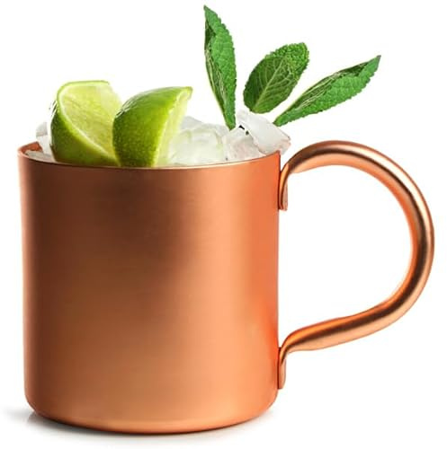 Urban Bar Moscow Mule Copper Mug 13.2oz / 370ml - Set of 4 Copper Mule Cup, Moscow Mule Cup, Copper Mugs, Cocktail Mugs