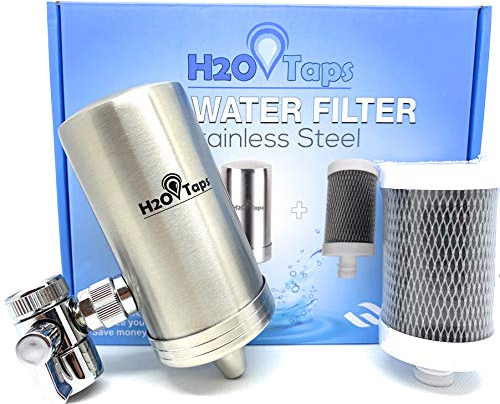 H2O Taps - Wasserfilter für den Wasserhahn - Wasserhahn - Edelstahl 304 Trinkwasserfilter - Wasserfilter Wasserhahn Elegantes Design - Hohe Qualität - Wasserhahnfilter für Trinkwasser