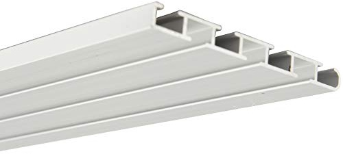 Bestlivings Vorhangschiene Aluminium - weiß 3/4-Lauf 120 cm