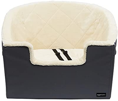 Amazon Basics Bilsäte för husdjur, stort, grått, 45,7 x 55,8 x 40,6 cm