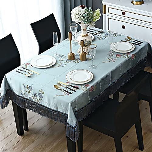 LDGF Rechteckige/längliche Tischdecken Tabelle deckt eine Tischdecke für Küchen Rechteckige Tischdecke Fleck Staubfestes Tuch Dekorative Tischtuch, 2 Farben Weihnachts- und Neujahrsdekoration