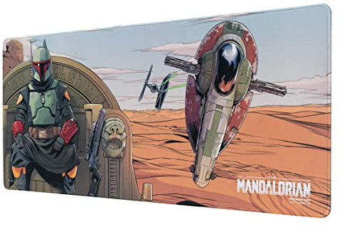 Grupo Erik Star Wars The Book Of Boba Fett XXL Mouse Mat - Desk Pad - 31.5 x 13.78 Non-Slip Rubber Base Mouse Pad, Gaming Mouse Pad, Keyboard Mouse Mat - Mandalorian Gifts