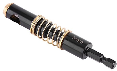 Eujgoov 5mm Black Hinge Drill Bits Hex Shank Door Window Cabinet Self Centering Hinge Tapper Hole Openning Puncher Bits Woodworking Tools