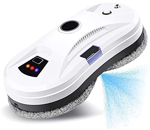 CHUNTIANMEI Robot Lavavetri,Aspirapolvere Automatico per Finestre,Pulizia Flessibile E Sicura,Robot Lavavetri Professionale con Funzione Spray,per La Pulizia di Vetri Finestre Pavimenti Alti,White