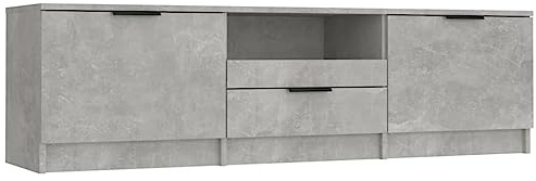 vidaXL TV Schrank Lowboard TV Möbel Tisch Board Sideboard Fernsehschrank Fernsehtisch HiFi-Schrank Betongrau 140x35x40cm Holzwerkstoff