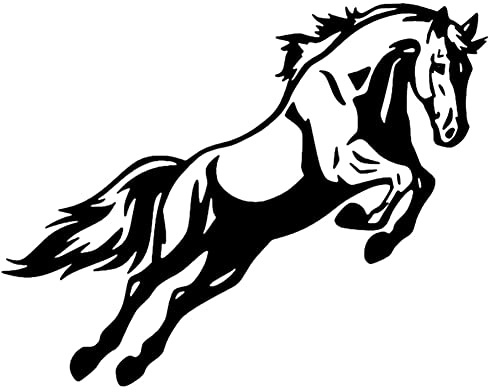 Pferde Aufkleber, 19cmx15cm Reflektierender Auto Stlying Aufkleber Laufende Pferd Wandsticker Wasserfest Running Horse Sticker Universal PVC Trim Aufkleber für Autofenster LKW Anhänger-1 Stück