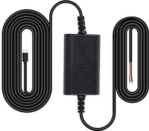 XMSJSIY Dash Cam Fuse Tap Hardwire Kit USB-C 12V-30V to 5V 2.5A 3M / 9.84FT | Type-C Dashcam Hardwire kit Converts 12V-30V to 5V/2.5A Car DVR Charger Power Cord with Low Voltage Protection
