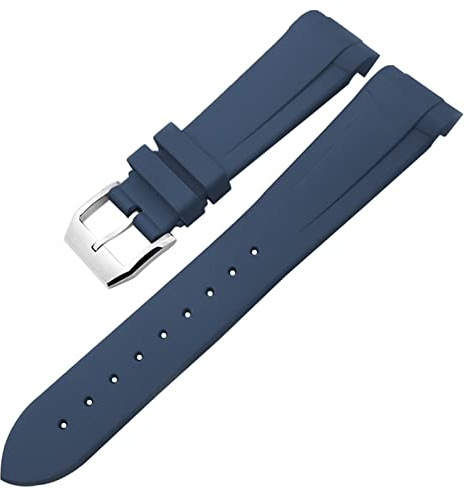 GANYUU Gummi-Uhrenarmband 22 mm Silikon-Uhrenarmband für Tudor Heritage Black Bay Pelagos wasserdichte Armbänder (Farbe: Blauer Stift, Größe: 22 mm)