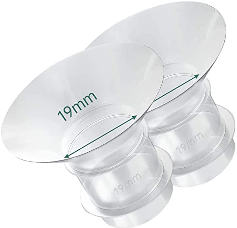 MOMMED Zubehör für Milchpumpen, 19mm Flanscheinsätze für 24mm Silikon Brustschutz/Flanscheinsätze, 19mm Flanscheinsätze zur Reduzierung des 24mm Brustwarzentunnels auf 19mm