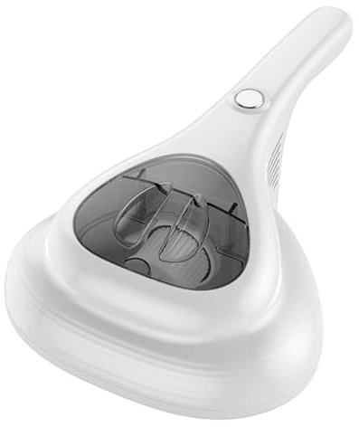 MCHERRY Handheld Bed Mites Collector,Portable Mattress Vacuum Cleaner Dust Mite UV Sterilize Remove Mites Bed Vacuum Vacuum Cleaner for Beds Sofa Mattress Carpet (White)
