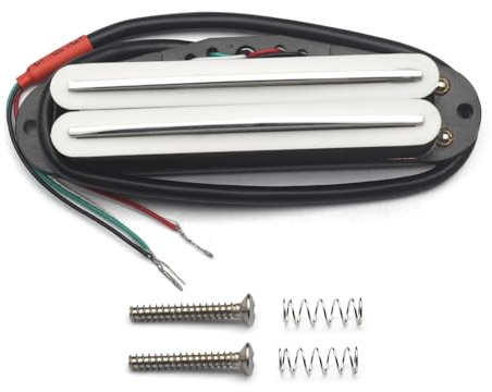 SAPHUE Dual Humbucker Humbucker Single-Coil-Größe Gitarre Humbucker Pickup Fit Fender Strat Squier Tele E-Gitarre (weiß)