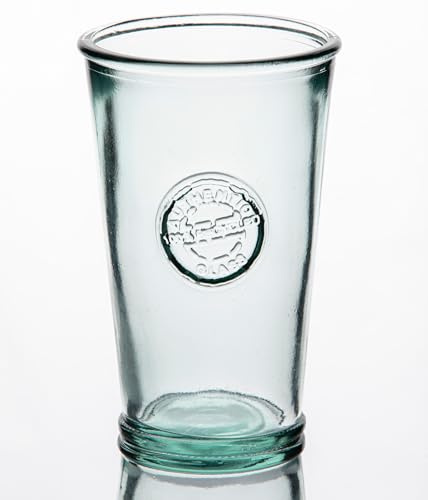 Purity Style Set of 3 'Authentic Recycled Glass' Tumblers - Drinking Glasses 100% Recycled Glass - Conical Shape 300 ml