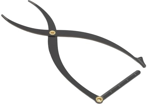 Regla de Plantilla para Cejas Proporción áurea, Posicionamiento de Microblading de Acero Inoxidable para Cejas Perfectamente Formadas, Herramienta de Medición Simétrica (BLACK)