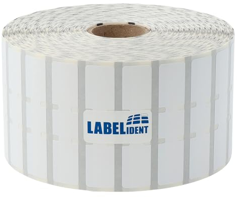 Kabelfahnen - 55,6 x 12,7 mm - 3.510 Kabeletiketten weiß, Anhänge-Etiketten für Kabel-Ø 2,0 bis 6,0 mm auf 25 mm Kern