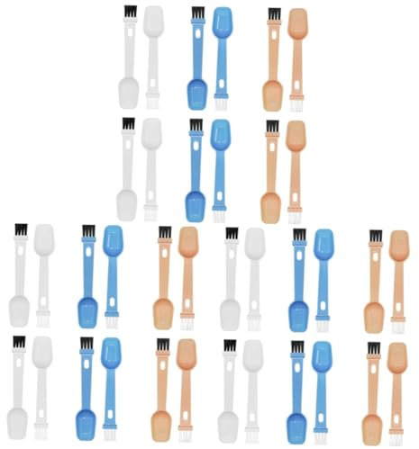 Garneck 36pcs Multifunctional Espresso Spoon Brush Easy to Clean for Daily Use
