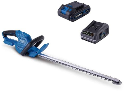 Scheppach Akku-Heckenschere C-HT570-X 20V Heckentrimmer | Schnittlänge 510mm | Schnittstärke 16mm | 20V-IXES-Serie | Schwert 560mm | inkl. Schwertschutz | mit 2Ah Akku & Ladegerät