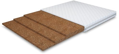 MR Group Matratzentopper MEGA Coco 90 x 200 cm, Topper Höhe ca. 5 cm H5, Antiallergisch, Antimykotisch, Kokosnusseinsatz, Kunstfaser, Abnehmbarer Bezug, für alle Betten, Reißverschluss, Mikrofaser