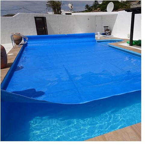 XFQZJG Cubierta Solar para Piscina de 2 m, 3 m, 4 m, 5 m, 6 m, 7 m, 8 m, 9 m, 10 m, Rectangular, Azul, Cuadrada, para Piscina, Jacuzzi, SPA, Manta térmica Solar Flotante, Cubierta de Burbujas