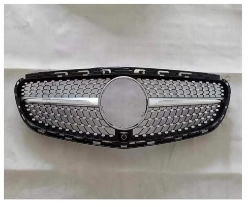 Frontgrill Für Benz E Klasse W212 2009-2015 GT Diamant Stil Sport Kühlergrill Vorne Kühler Ansaug Grill Grille Stoßstange Zubehör Tuning Kühler(13-15 D Silver)