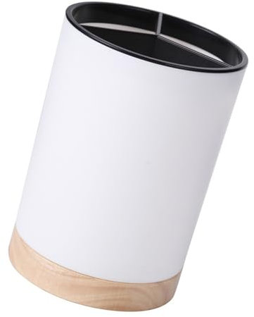 Espaciosos utensilios de cocina de cerámica con soporte de madera giratorios, suministros de cocina para decoración de encimera de granja