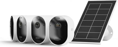 Arlo Pro 5 Überwachungskamera Aussen WLAN + Solar Panel, 2K+ HDR Video, Kabellos, Verbesserte Farbnachtsicht, 160° Blickwinkel, Spotlight, 2-Wege Audio, Alarm Sirene, Secure Testzeitraum, 4er Set