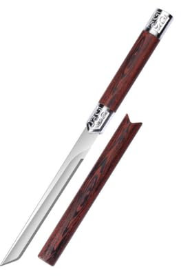 SHLWYG Coltello penna magica, coltello piccolo dritto (2 pezzi con fodero), coltello da esterno, coltello da frutta ad alta durezza, coltello multifunzionale, coltello magico da campeggio-2 pezzi