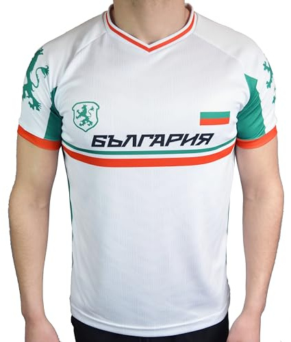 UNITIF Bulgaria Football Jersey BLG-473 Bulgarian Flag (UK, Alpha, XL, Regular, Regular, White)