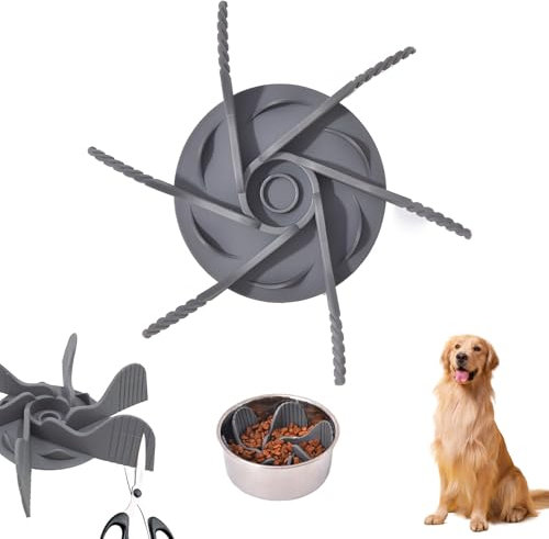 Hunde Langsamer Fressnapf Hundenapf Slow Feeder Slow Feeder Hundenapf Einfügung Anti Schling Napf Hund Reduzieren Übermäßiges Essen für Hunde und Katzen Schneidbar Grau