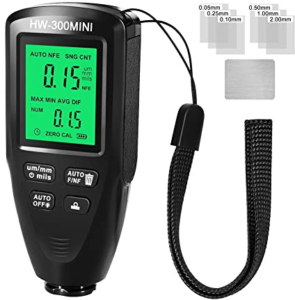 Quystetes HW300MINI Digital Thickness Gauge Tester Auto Car Paint Measuring Instrument Paint Layer Measuring Device Tool Black