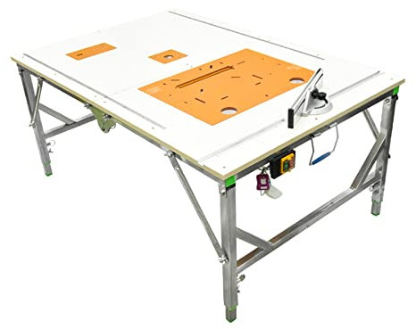 Banco da lavoro multifunzionale for la lavorazione del legno Tavolo da sega pieghevole portatile Sega da tavolo Decorazione Banco da lavoro pieghevole fai-da-te (80 * 120cm),Utensili meccanici
