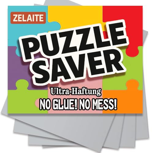 Ultra-Haftung Puzzle Klebefolie, puzzle Saver Folie Selbstklebend, 16 Super Puzzle Kleber Transparent zum Erhalt von 2 x 1000 Teile Puzzles und zum Schutz der Puzzles in nur wenigen Minuten (16)