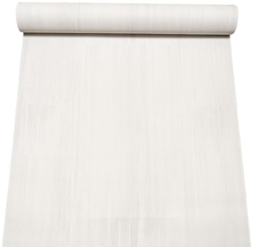 SOPHIE LAURENCE Light Grey Off White Linen Style 3D Textured Wallpaper Smooth Vinyl Finish for Living Room Bedroom Study or Accent Walls Non Woven Wall Panels (Full Roll)