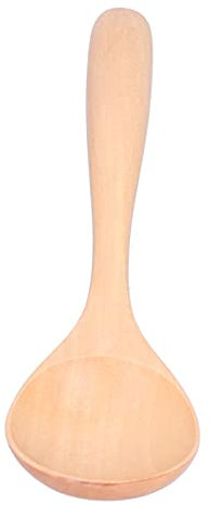Cuchara de Miel, Cucharada de Madera 5 Piezas Sopa Madera, Cuchara Largo, Gachas, Sopa Vajilla con Livianas para Restaurante Cocina Casera