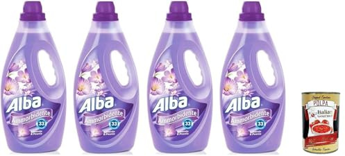 Alba Ammorbidente, Weichspüler Lavendel und Pfingstrose, 33 Wäschen, 4x 1850ml + Italian Gourmet polpa 400g