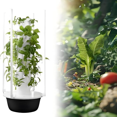 WDDEYYDS Sistemas de Cultivo Hidropónico, Sistemas de Cultivo Hidropónico de Torre, Jardín Inteligente de Interior con Luz LED, Torre Hidropónica de Interior para Amantes de La Jardinería,9 Layer