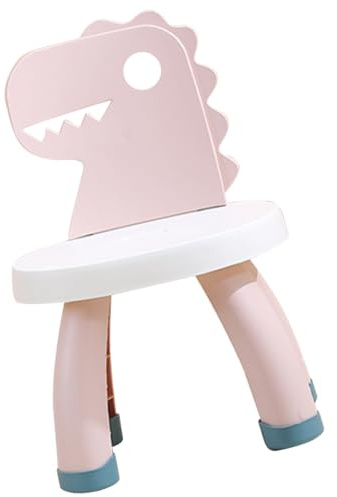 SWOOMEY Silla Respaldo para Niños Pequeños Dinosaurio Antideslizante De PP y PVC Rosa Seguro para Estudio y Hogar Infantil