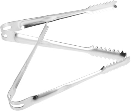 Zerodeko 2 Piezas Pinzas Inoxidable para Hielo y Alimentos de Antideslizantes para Servir Pan Frutas y Aperitivos Barbacoas y Cocinas