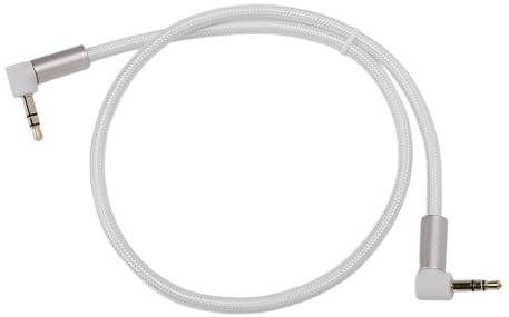 ACOGEDO Cavo da 3,5 Mm Cavo Ausiliario Stereo Ad Angolo Retto di 90 Gradi per Cuffie Tablet Altoparlanti Telefono Cellulare TV DVD Uscita 0,5 M dall'ingresso Fornisce di Alta qualità (1M)