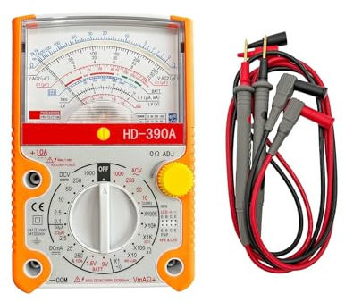 Multimètre Analogique HD-390A Haute Précision For Mécaniciens, Électriciens Et Professionnels De La Maintenance Domestique. Multimètre À Aiguille Avec Résistance De 100 KΩ.(B)