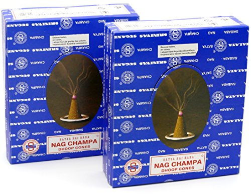 Satya Nag Champa Conos de incienso [24 paquetes = 288 conos]