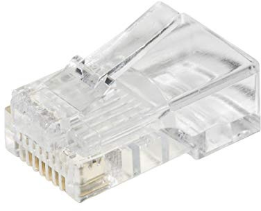 LINK LKPL85R CONFEZIONE 100 CONNETTORI 8 POLI CAT 5E UTP NON SCHERMATO RJ45 PER CAVO SOLIDO
