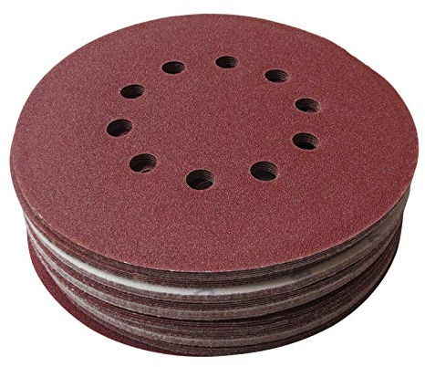 ECKRA 25St. Schleifscheiben für Langhalsschleifer, Ø215mm 10Loch P120, wir bitten Sie vor dem Kauf die Bemaßung/Lochung mit Ihrer Maschine abzugleichen, siehe Beschreibung.