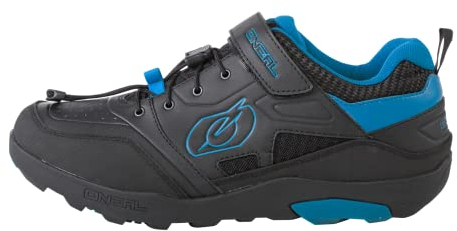 O'NEAL Mountainbike Schuhe I Traverse SPD Schuhe Vegan I Guter Grip I Atmungsaktiv & wasserabweisend I MTB Downhill Freeride | Unisex MTB Schuhe Herren Damen | Schwarz-Blau | Größe 44