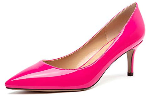 Castamere Donna Punta Appuntito Tacco a Spillo Medio Tacco Scarpe col Tacco 6.5CM Rosa Pelle Verniciata Scarpe EU 44
