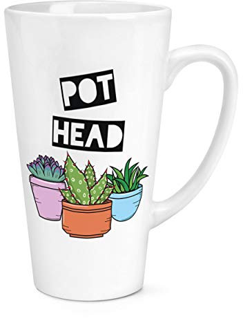 Pot Head - Tazza da latte grande, 480 ml